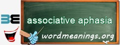 WordMeaning blackboard for associative aphasia
